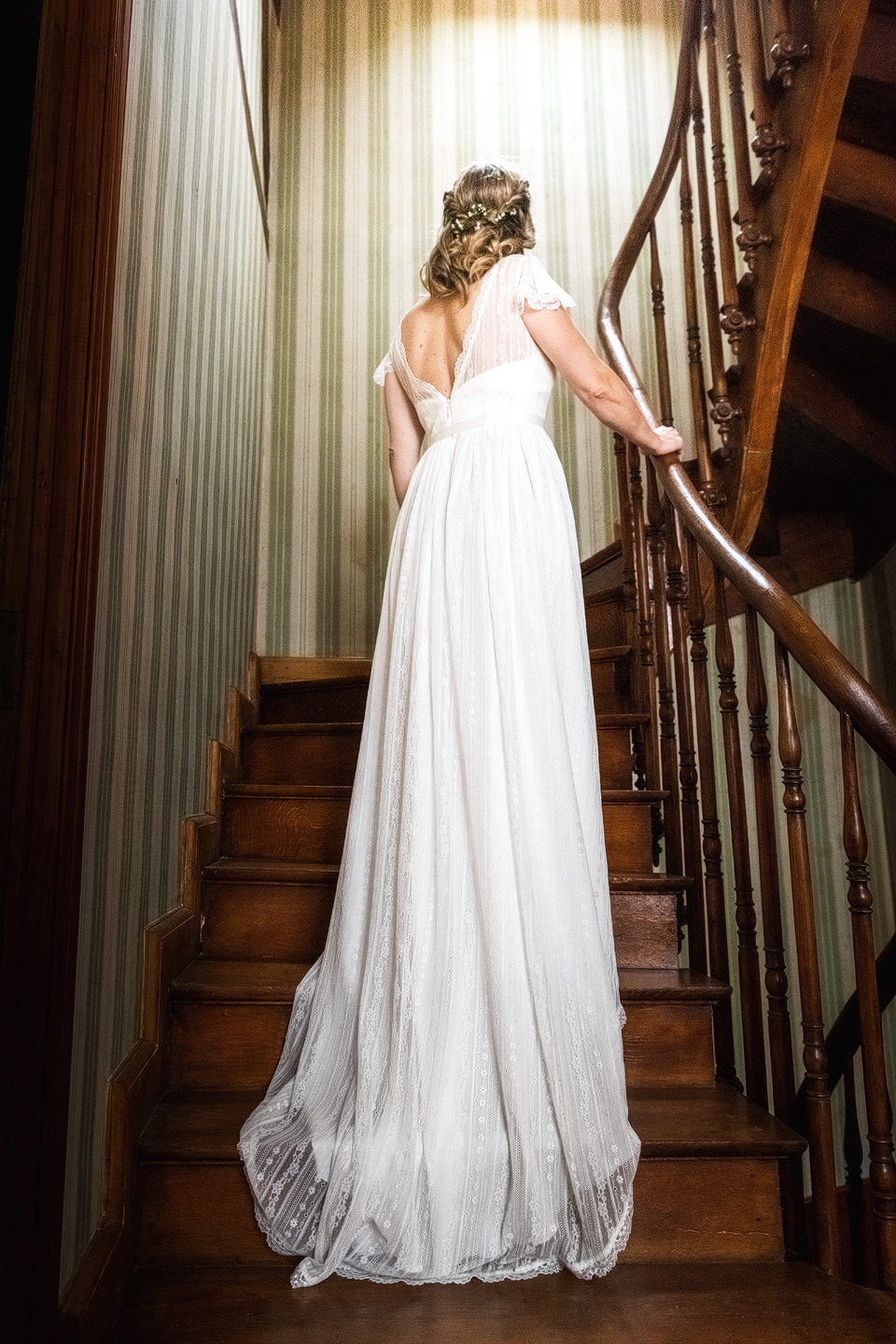 Photo de la robe de la marié pour son mariage à Arcachon