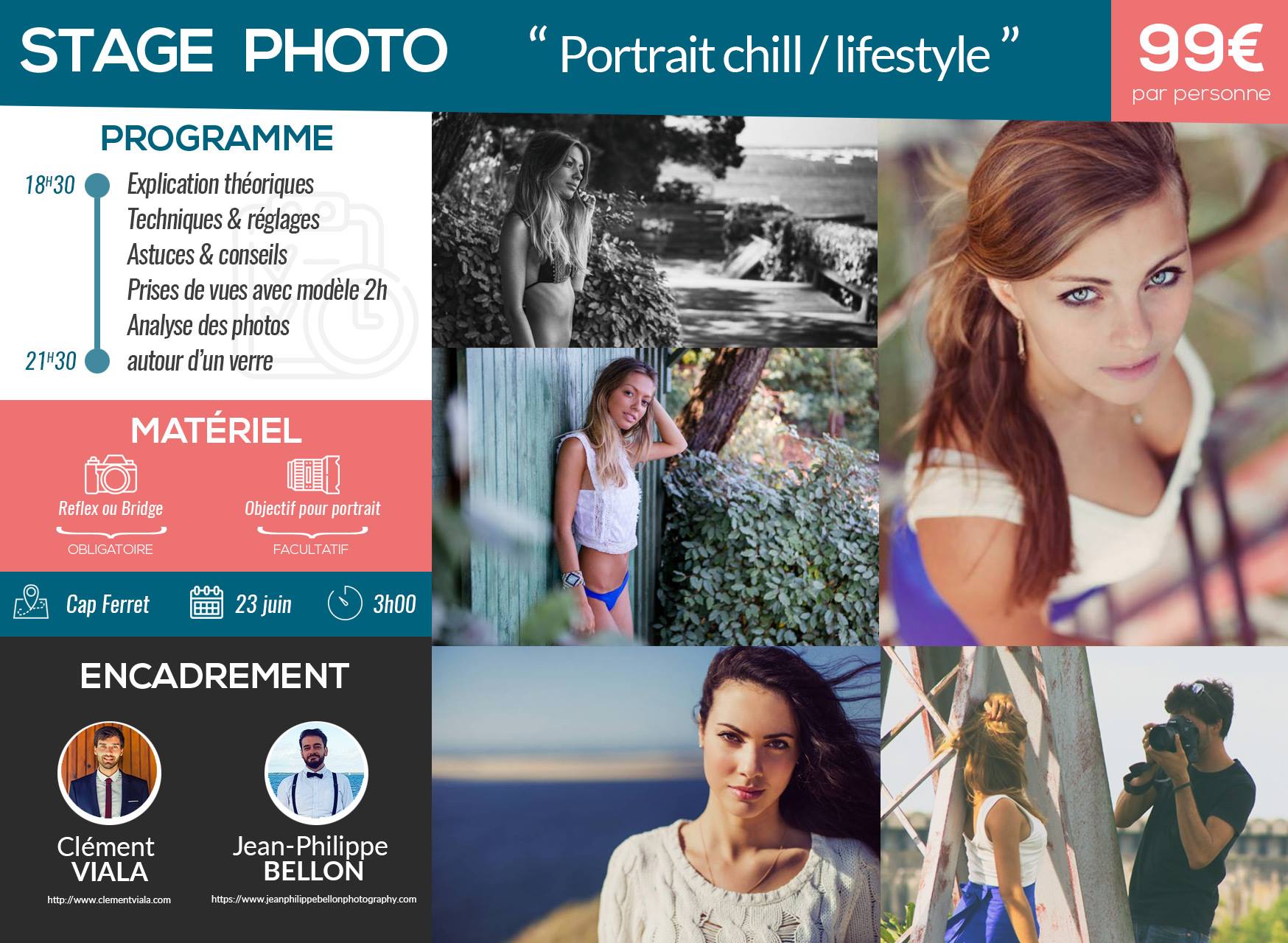 Cours photo : le portrait en mode lifestyle/chill au Cap Ferret