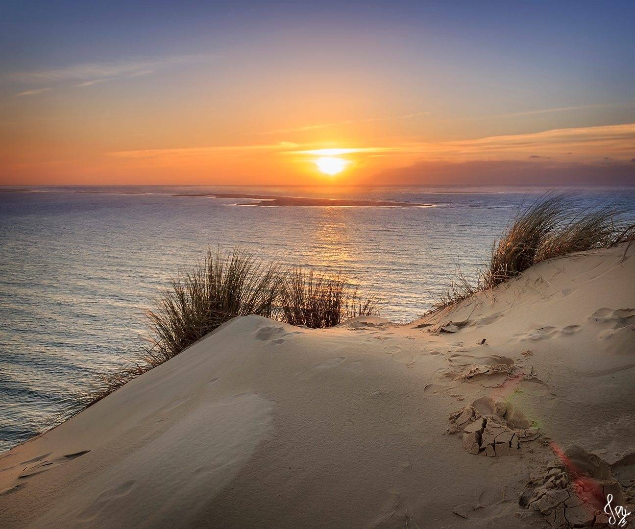 Vue sur le Banc d'Arguin depuis la Corniche (Dune du Pilat)