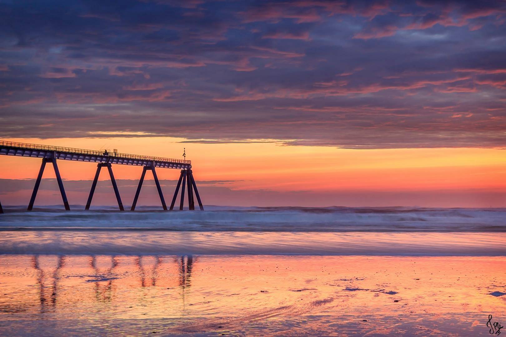 Coucher de soleil sur le Wharf
