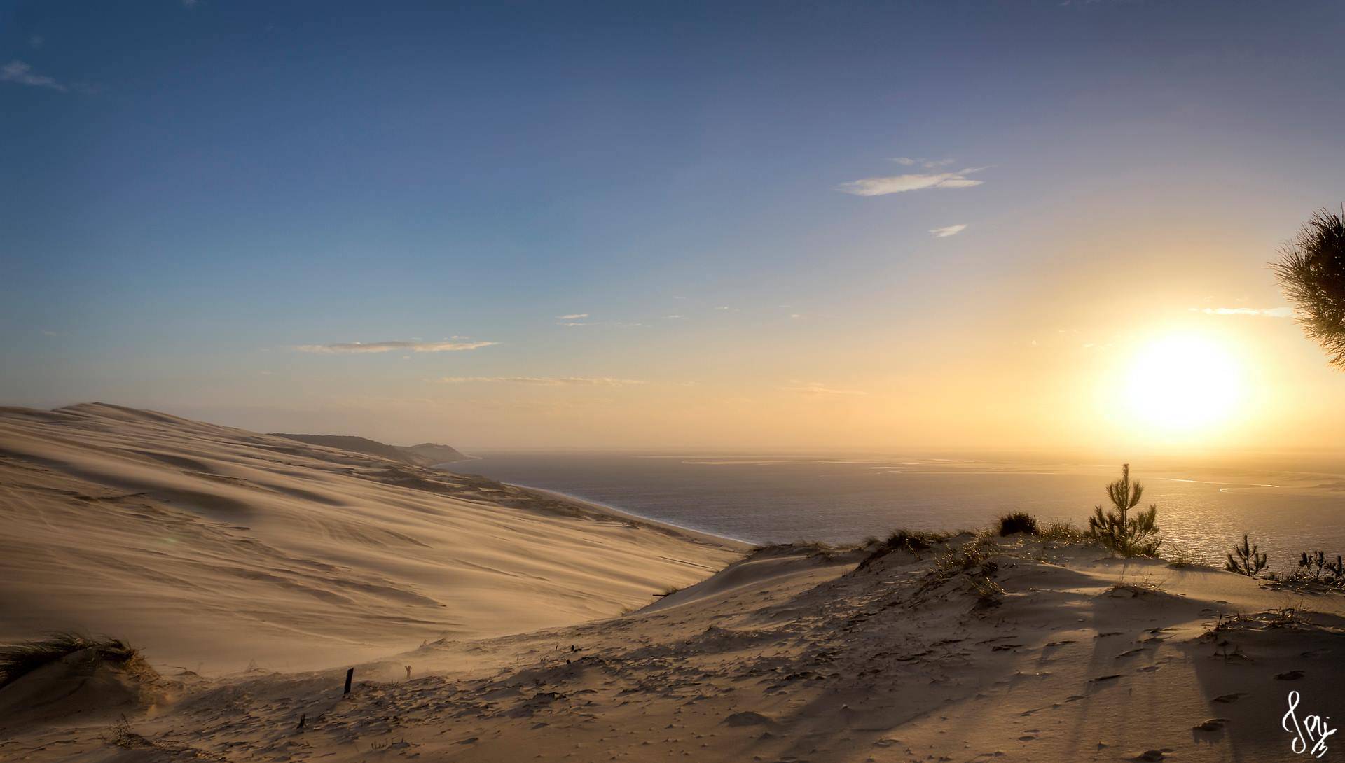 Coucher de soleil depuis la corniche (Dune du Pilat)