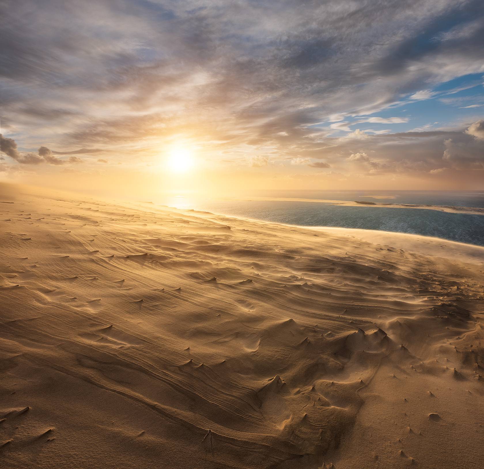 passage de la tempête gérard sur la dune du pilat