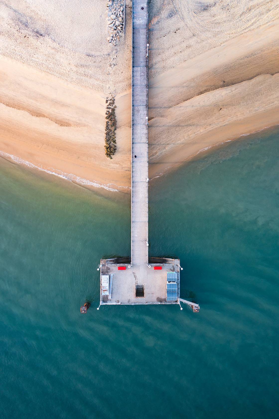 Photographie aérienne de la jetée Lataillade d'Arcachon