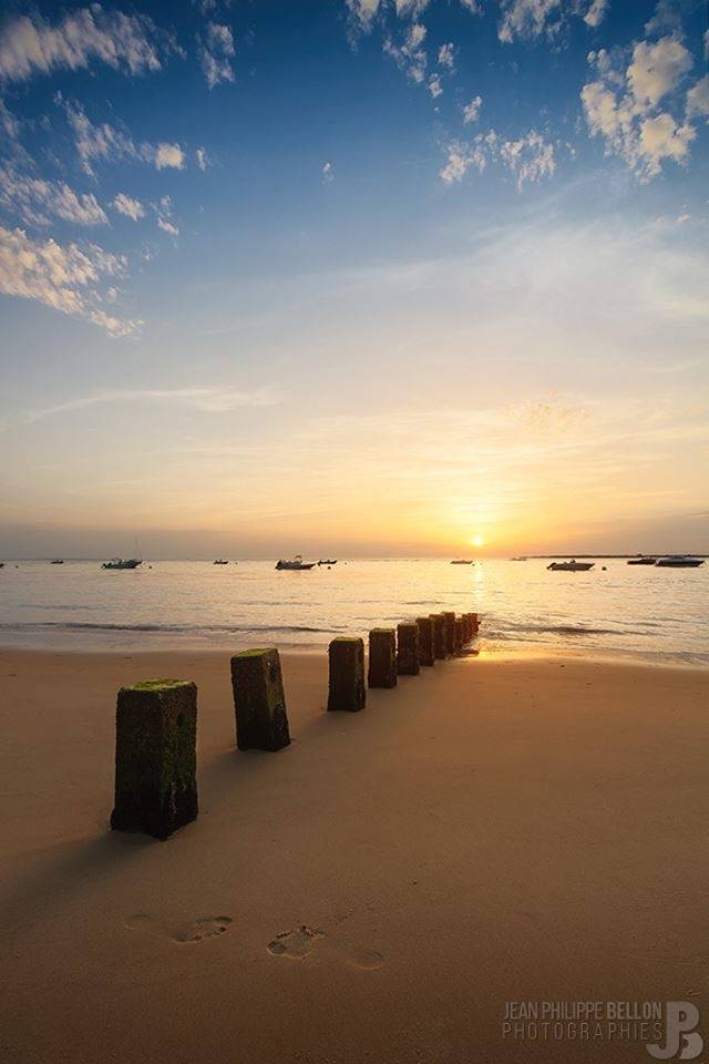 Coucher de soleil sur les piquets du Pyla