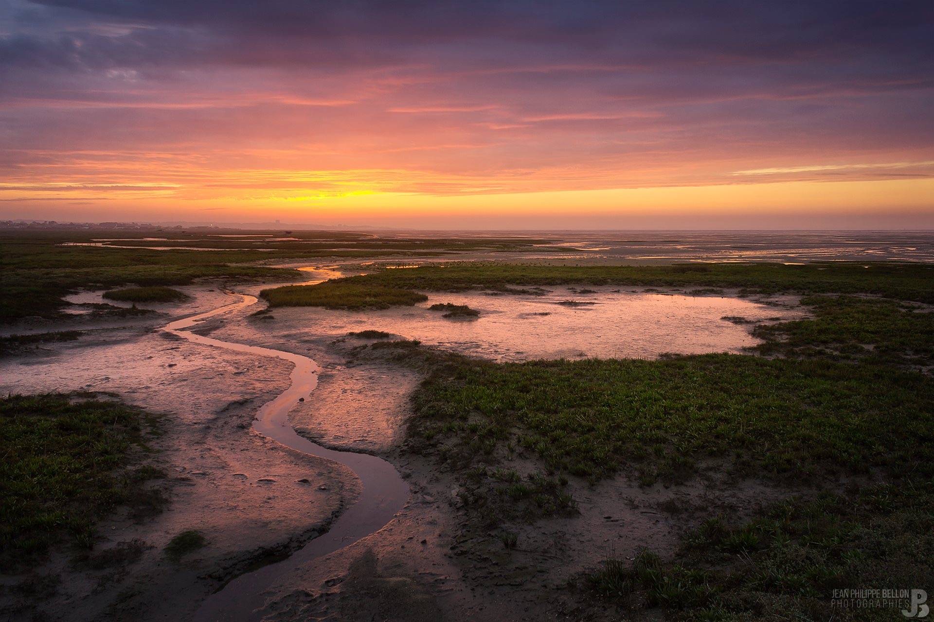 Coucher de soleil au port de Gujan-Mestras