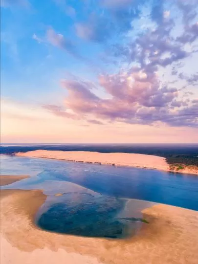 Photo : Vue idyllique sur le Banc d'Arguin et la Dune du Pilat