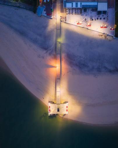 Photo : Coup de projecteur sur la jetée du Moulleau