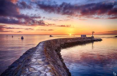 Photo de Arcachon - Lever de soleil sur le port d'Arcachon